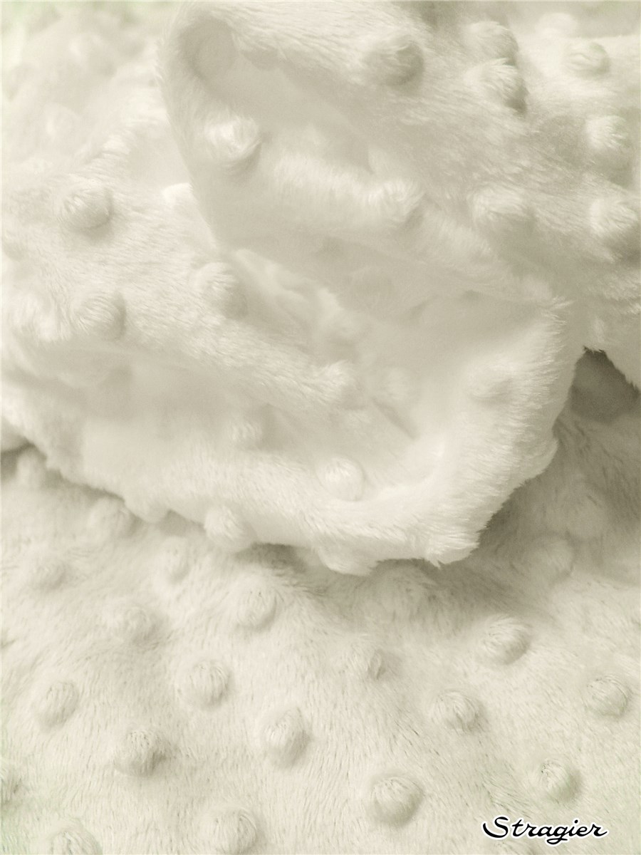 Tissu Peluche MINKY-MINKEE - uni - Ivoire clair 