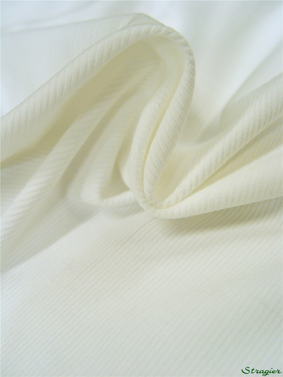 Velours milleraies Extra - uni - Blanc doux