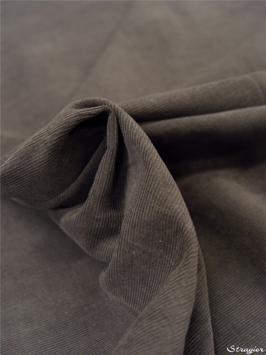 Velours Milleraies Soft - uni - Gris Acier