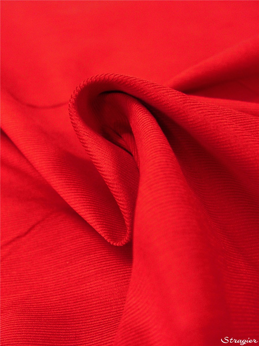 Velours Milleraies Soft - uni - Rouge Carmin 