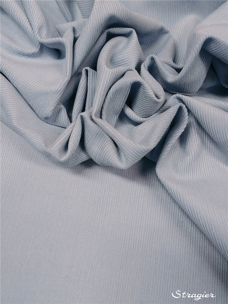 Velours Milleraies Soft - uni - Bleu Nuage