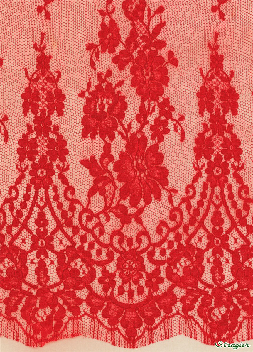 Calais Lace - Hermione - Rouge - 90 cm