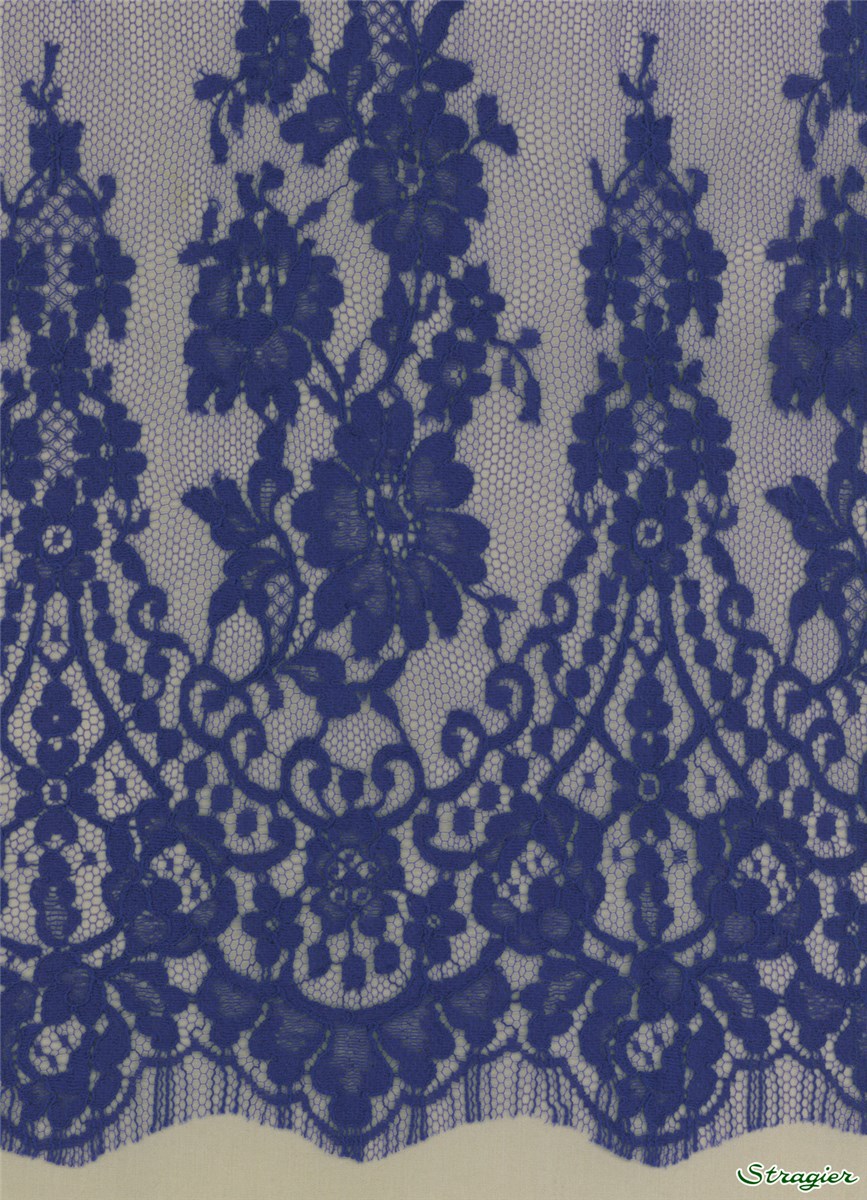 Dentelle de Calais - Hermione - Bleu royal - 90 cm