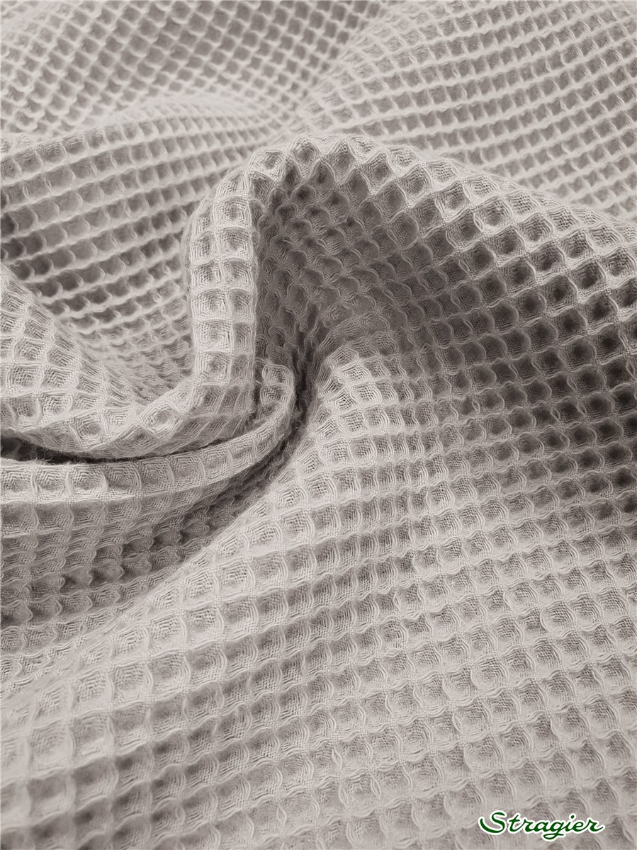 Waffle Piqué - pure Cotton - 6mm - Plain - Gris perle