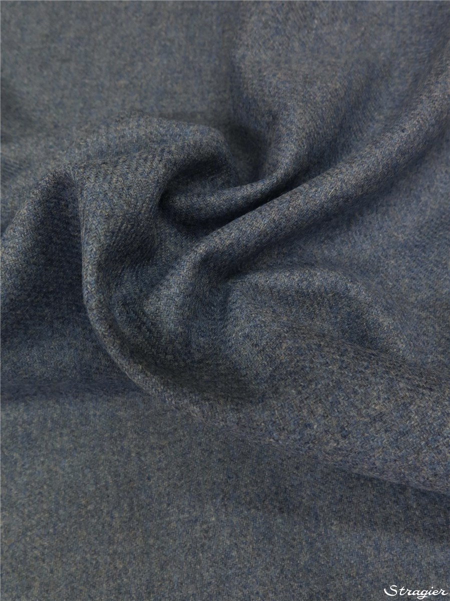 Flanelle de Laine douce - uni - Bleu Rivière