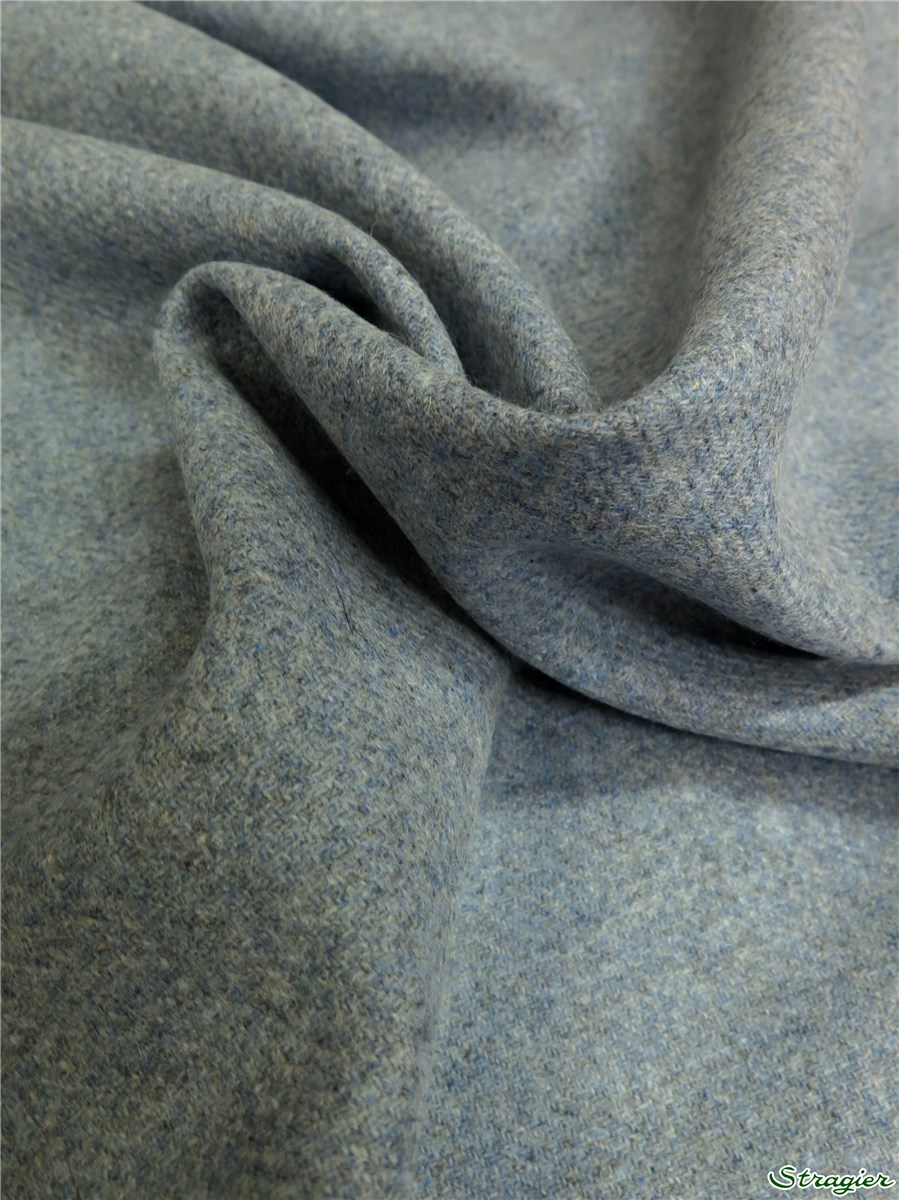 Wool Flannel - soft - Plain - Bleu Glacier