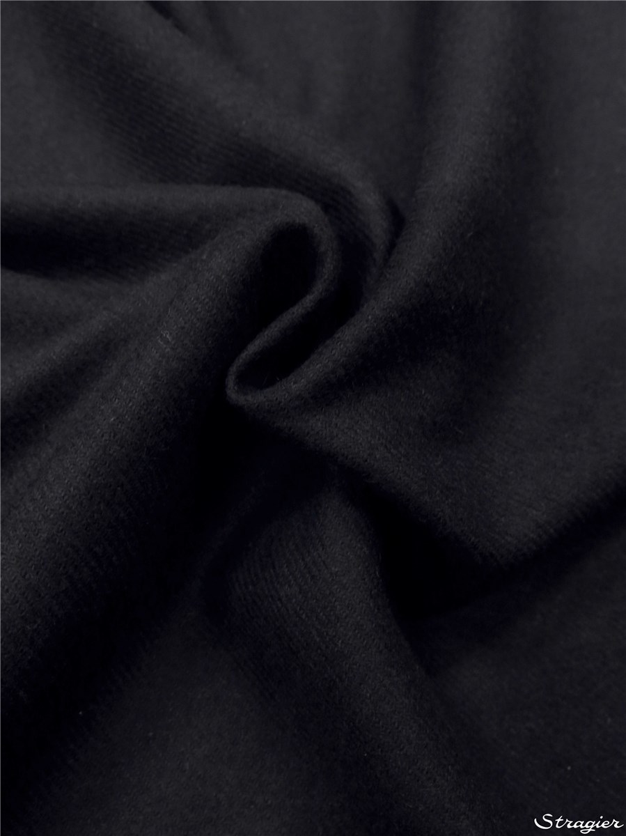Wool Flannel - soft - Plain - Bleu Marine