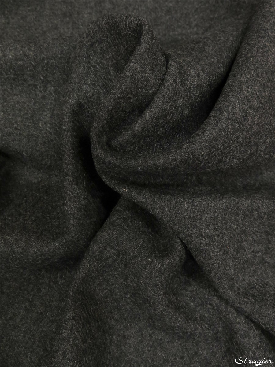 Wool Flannel - soft - Plain - Gris foncé
