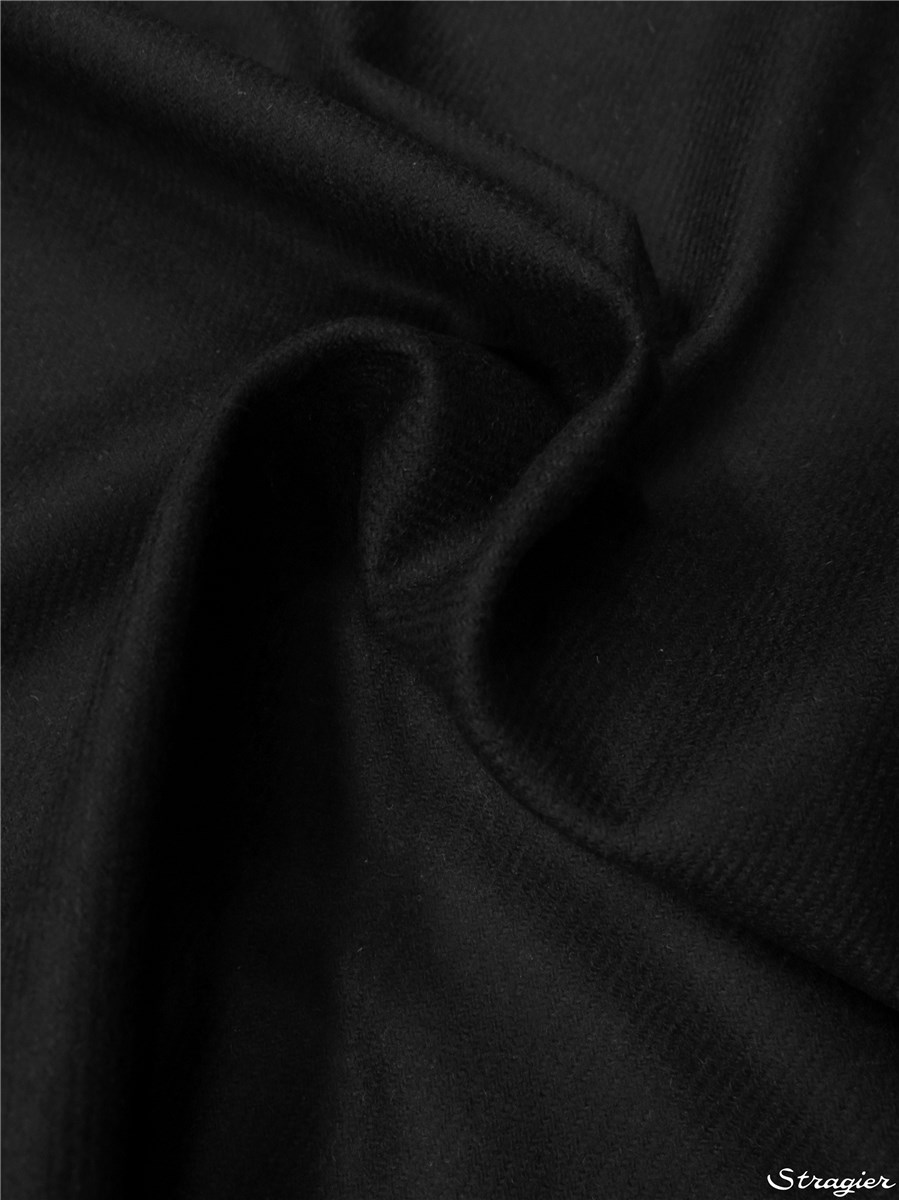 Wool Flannel - soft - Plain - Noir