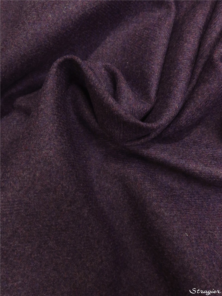 Flanelle de Laine douce - uni - Prune