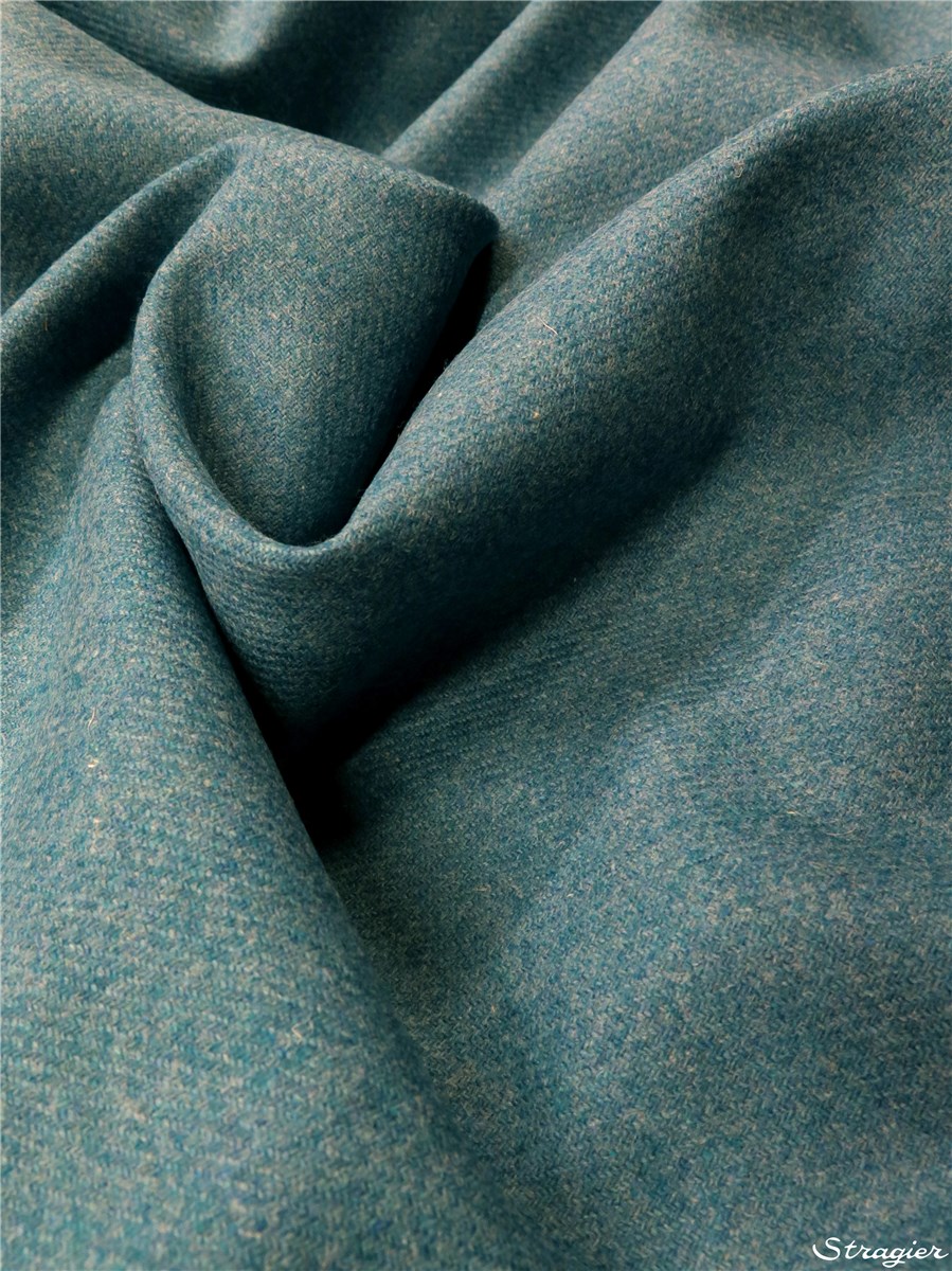 Flanelle de Laine douce - uni - Turquoise chiné
