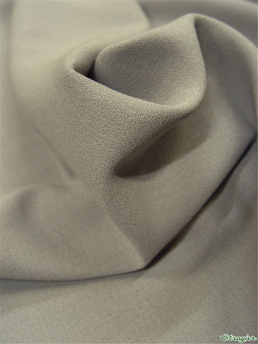Pure Wool Crepe - Plain - Gris Argent