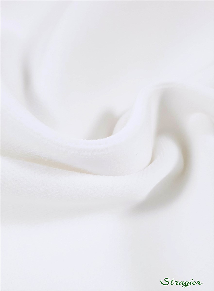 Velours lisse 307gr - uni - Blanc 