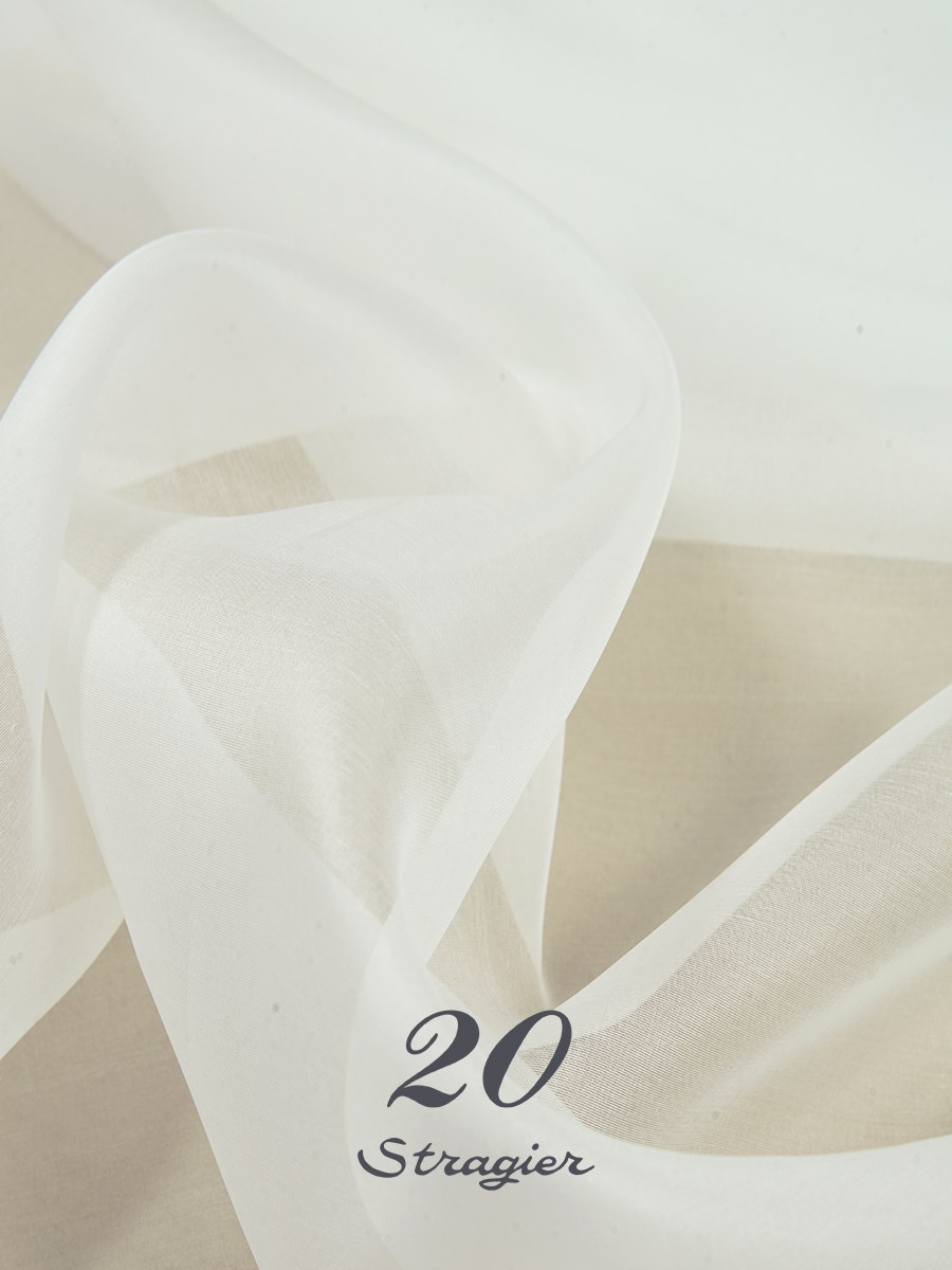 Silk Organza - extra fine - Plain - Stragier Ivory