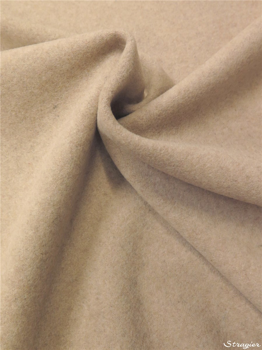 Laine Velours Manteau - uni - Nature
