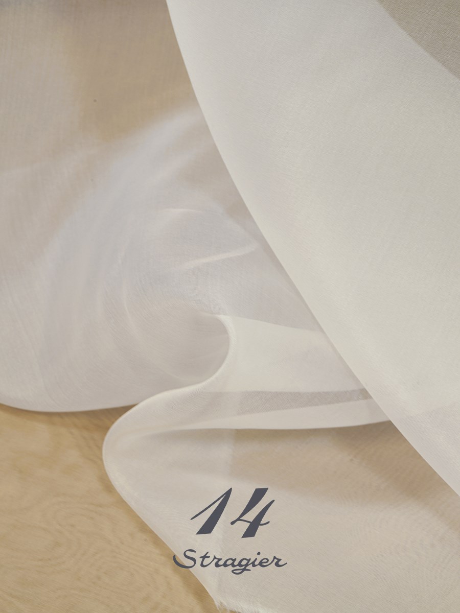 Silk Organza - extra fine - Plain - Stragier Soft White