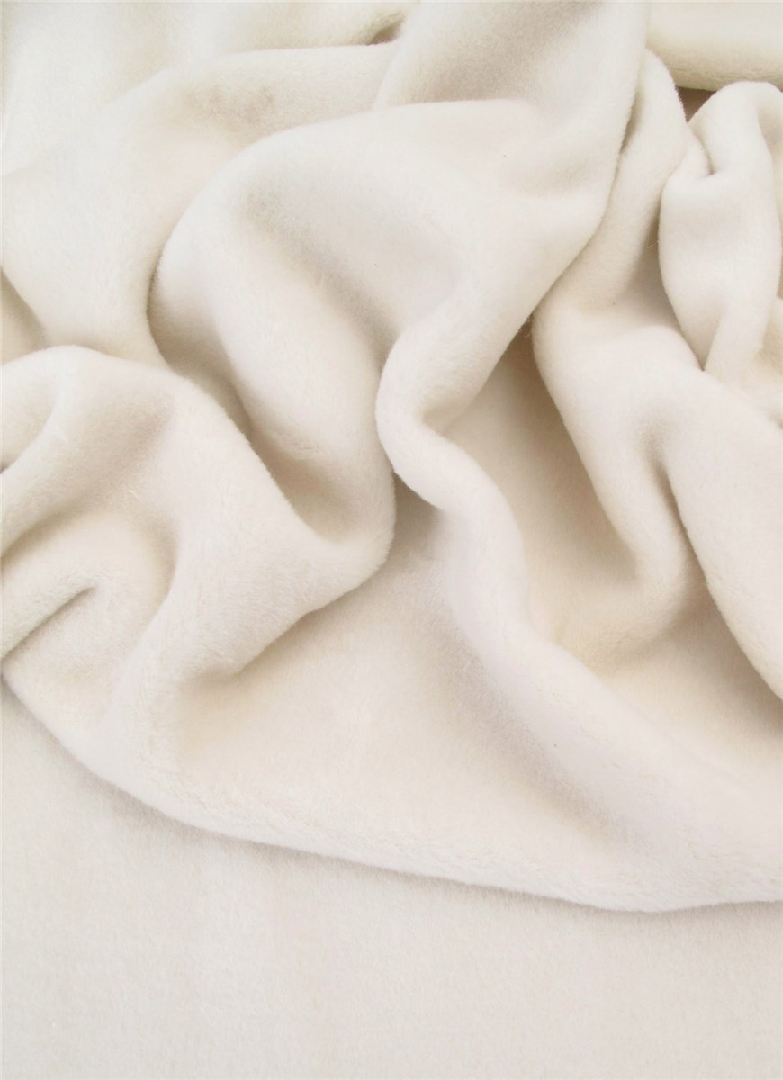 Polar Fleece - Pure Organic Cotton - Plain - Ivoire