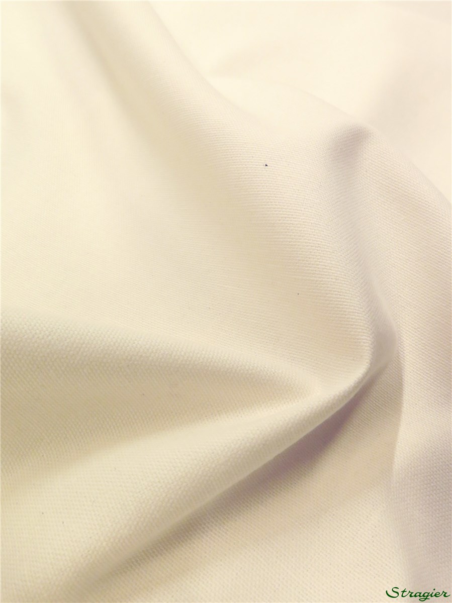 Toile lourde pur Coton - uni - Ivoire 