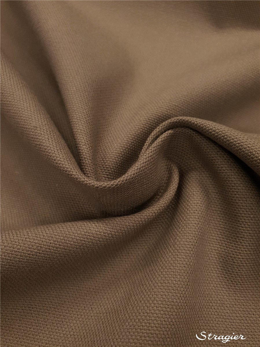 Toile lourde pur Coton - uni - Beige Taupe 