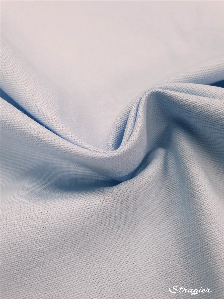 Toile lourde pur Coton - uni - Bleu pâle 