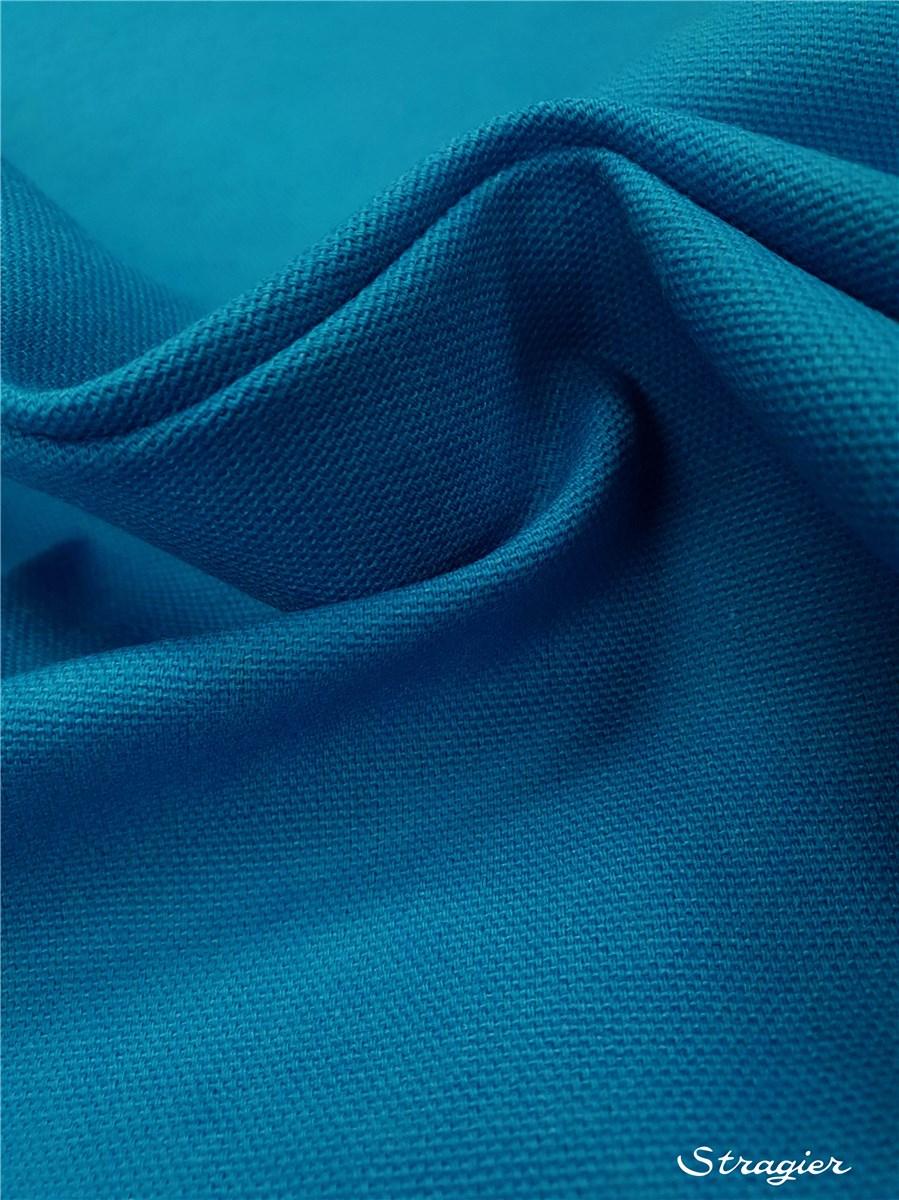 pure Cotton Cloth - Heavy - Plain - Bleu Aqua