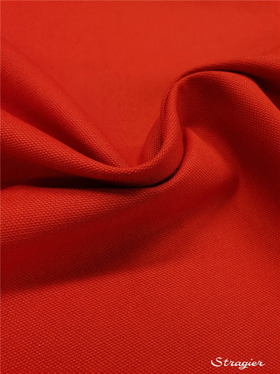 Toile lourde pur Coton - uni - Rouge 