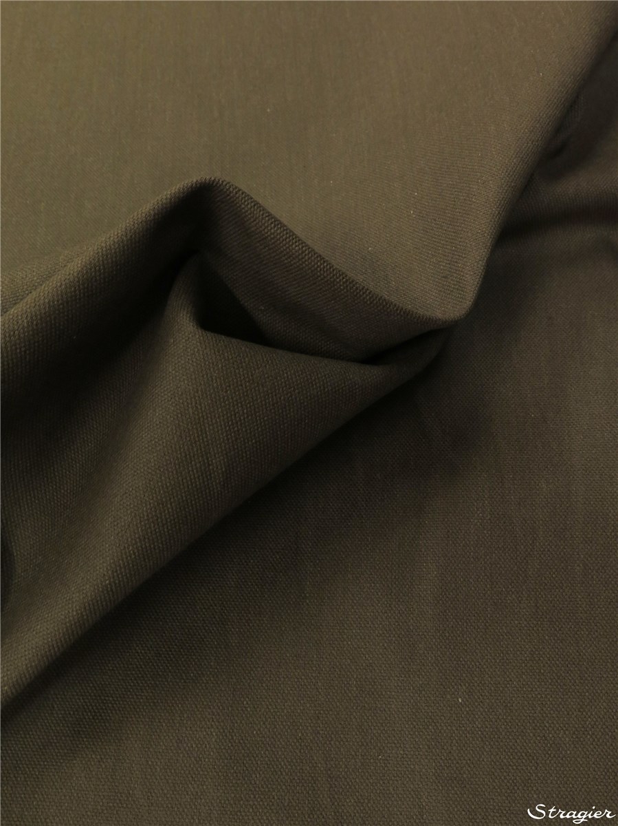 pure Cotton Cloth - Heavy - Plain - Kaki