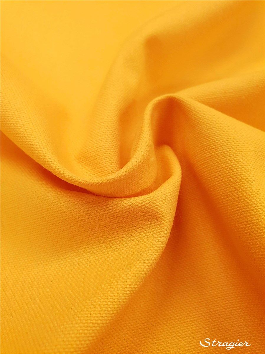 Toile lourde pur Coton - uni - Jaune 