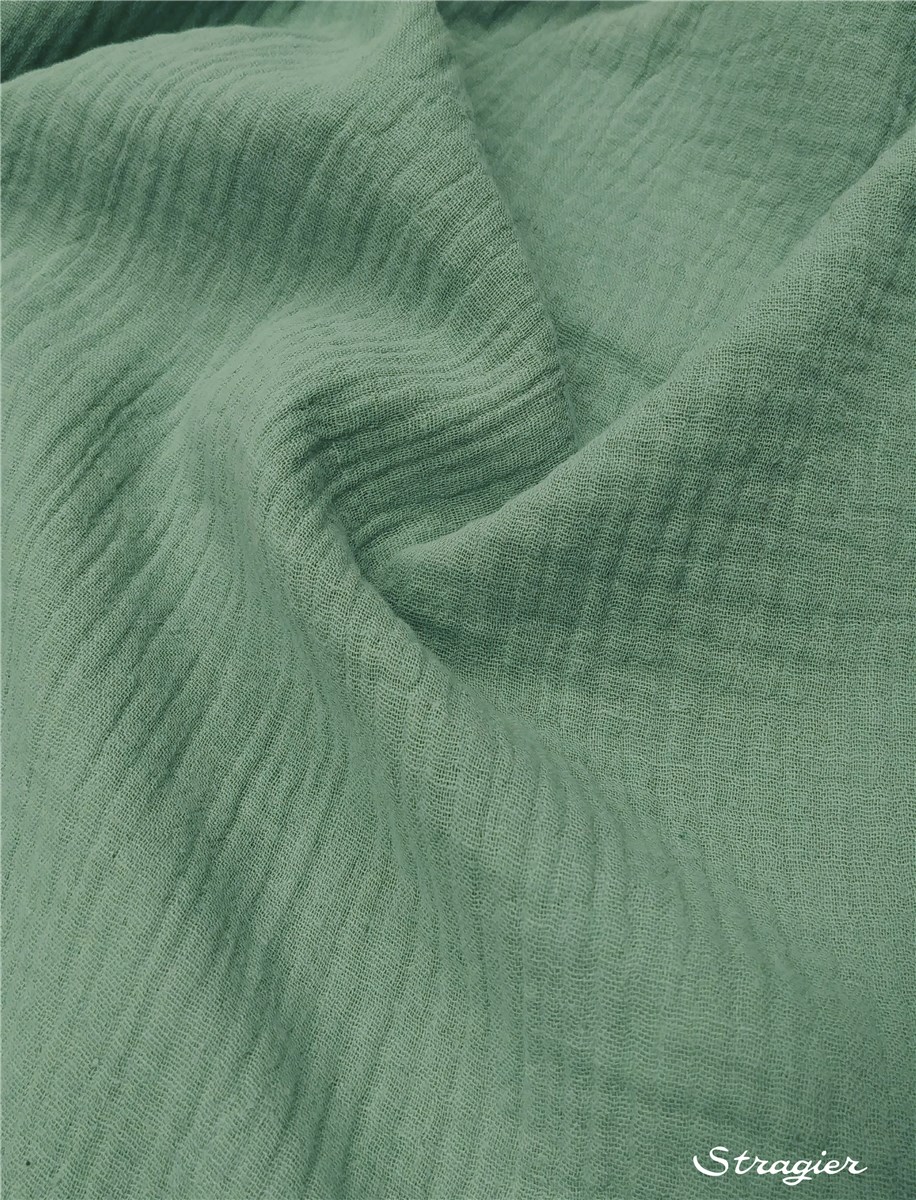 Double Cotton Gauze - Plain - Vert Sauge