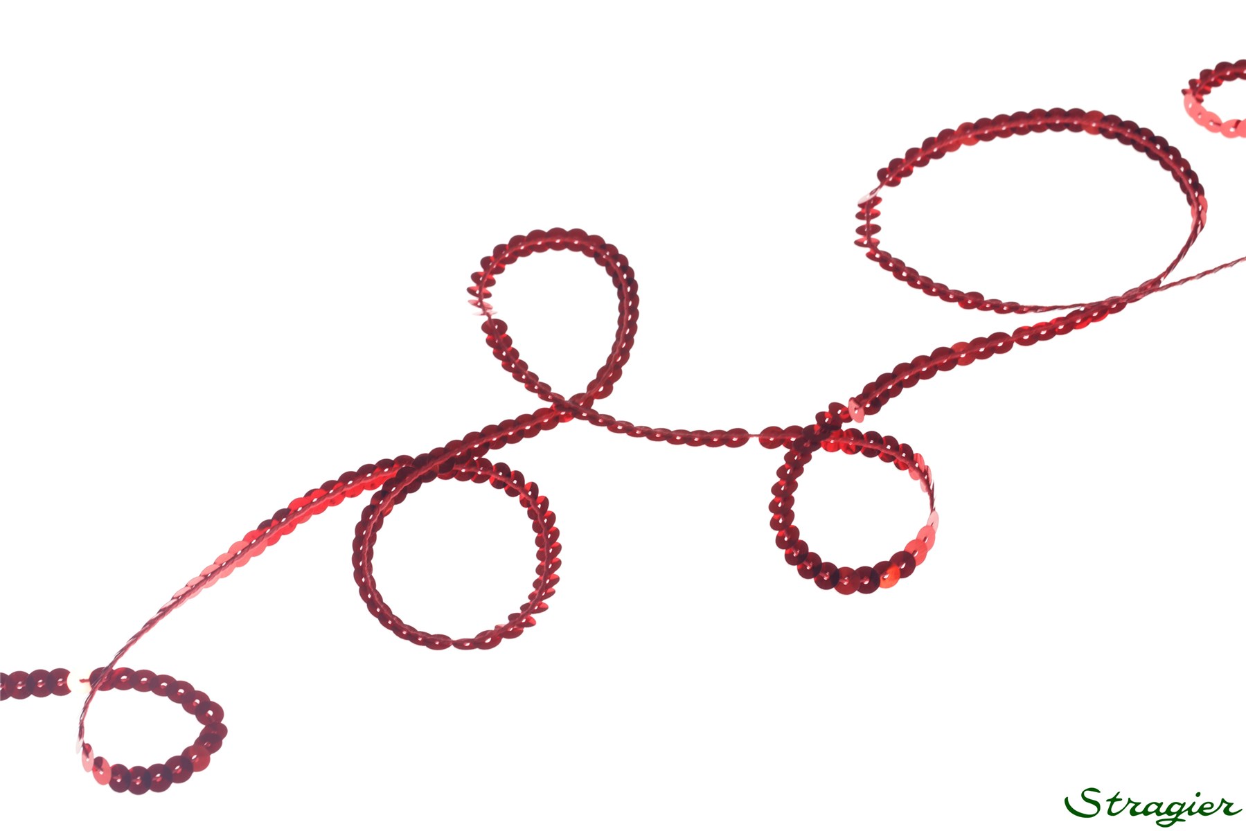Sequin Trim - Plain - Rouge Rubis - 5 mm