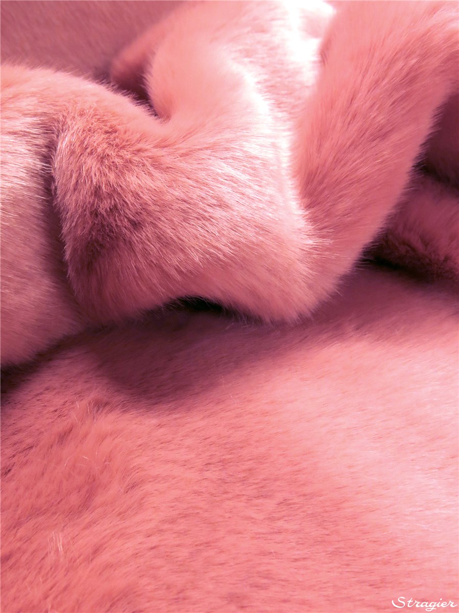 Imitation Fourrure - uni - Rosée