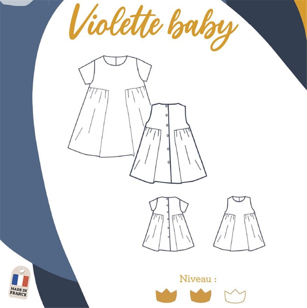 Patron l'Enfant Roi - Violette -  - 3 à 18 mois 