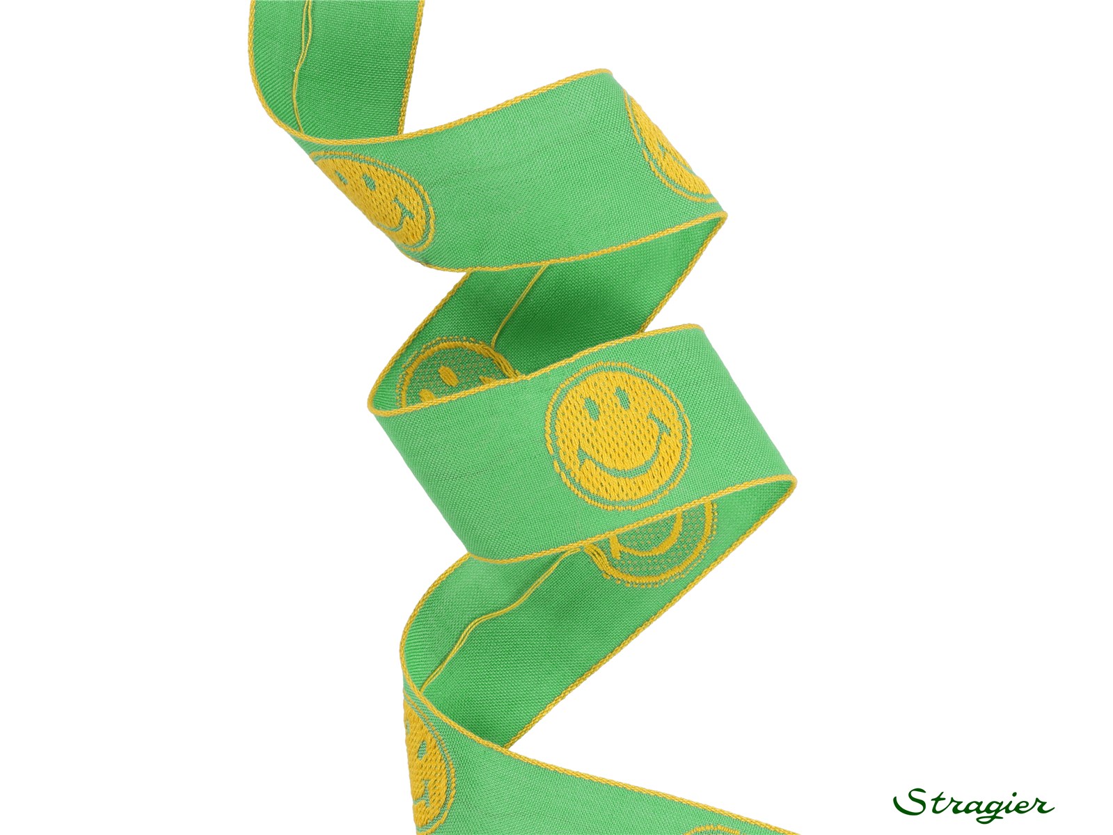 Woven Ribbon - Emoji - Lemon-Mint - 30 mm