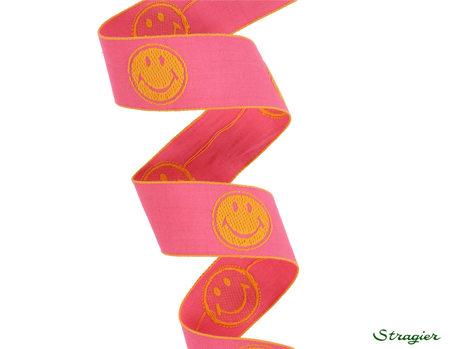 Woven Ribbon - Emoji - Lemon-Strawberry - 30 mm