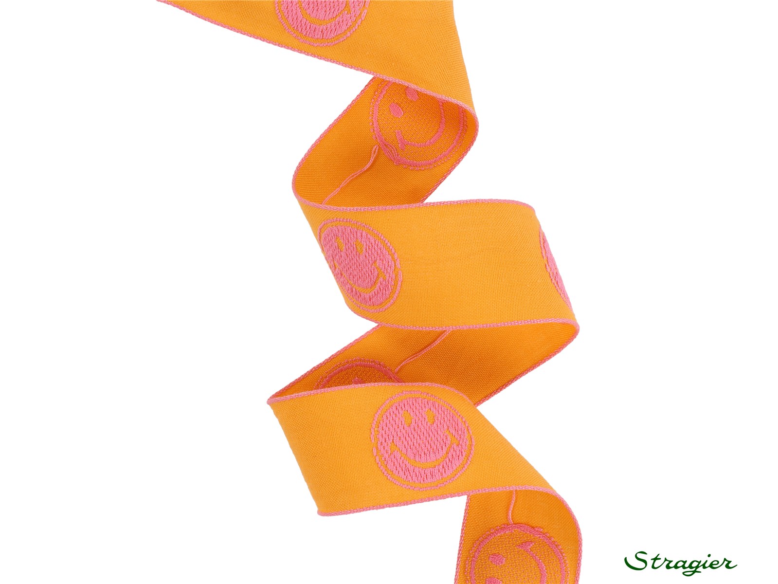 Woven Ribbon - Emoji - Strawberry-Passion - 30 mm