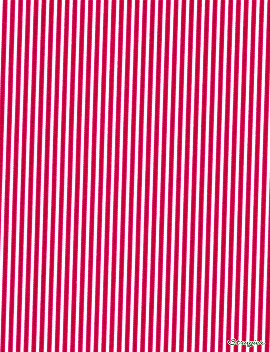Pure Cotton Poplin - Rayures 2mm - Fuchsia