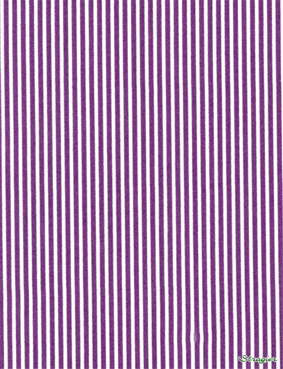 Pure Cotton Poplin - Rayures 2mm - Violet