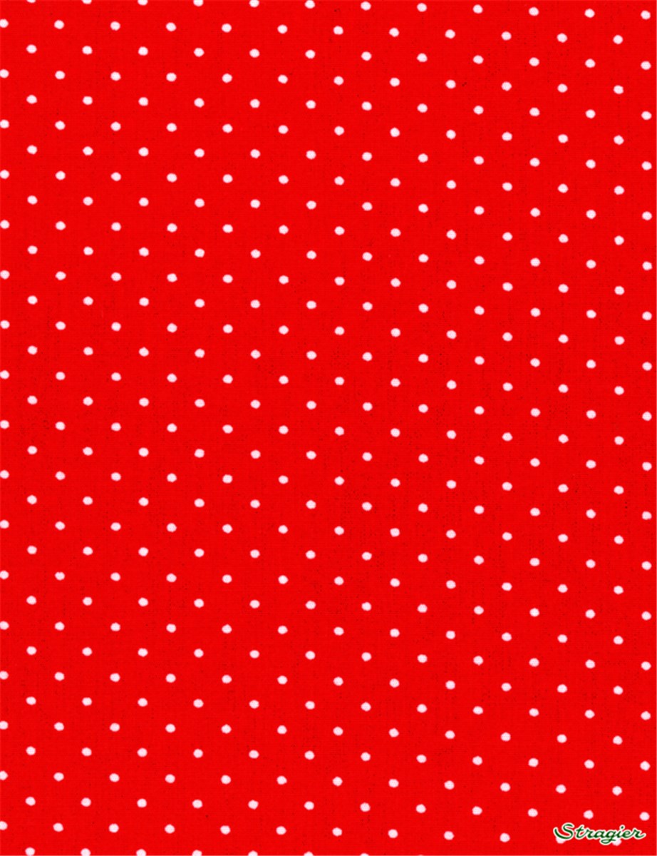 Popeline pur Coton - Pois 1,5mm - Rouge 
