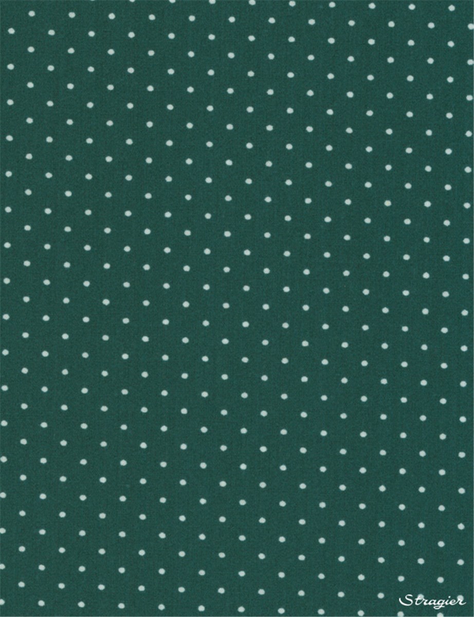 Popeline pur Coton - Pois 1,5mm - Vert Canard 