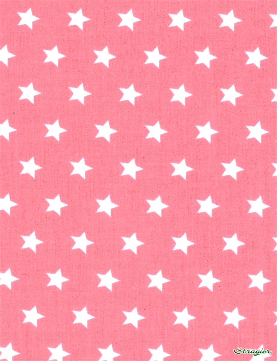 Pure Cotton Poplin - Etoiles - Rose