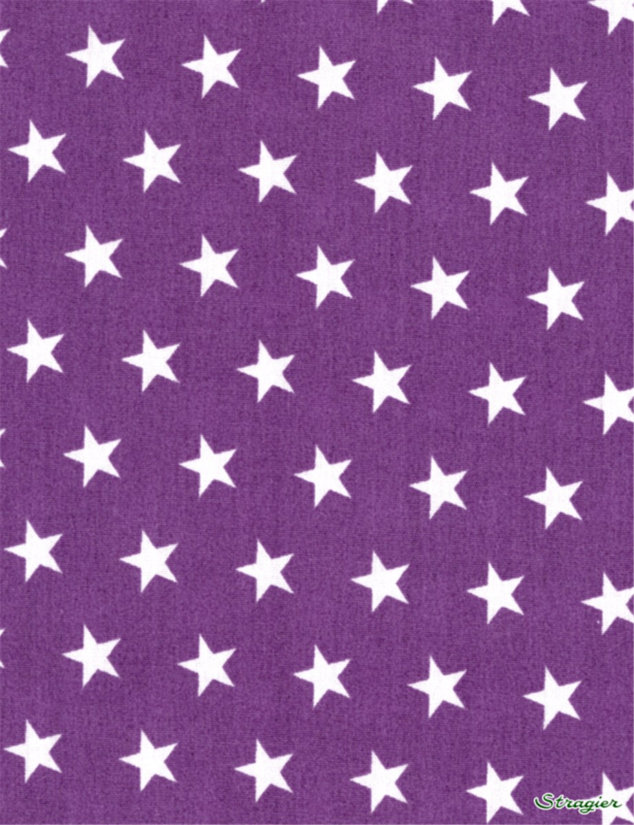 Pure Cotton Poplin - Etoiles - Violet