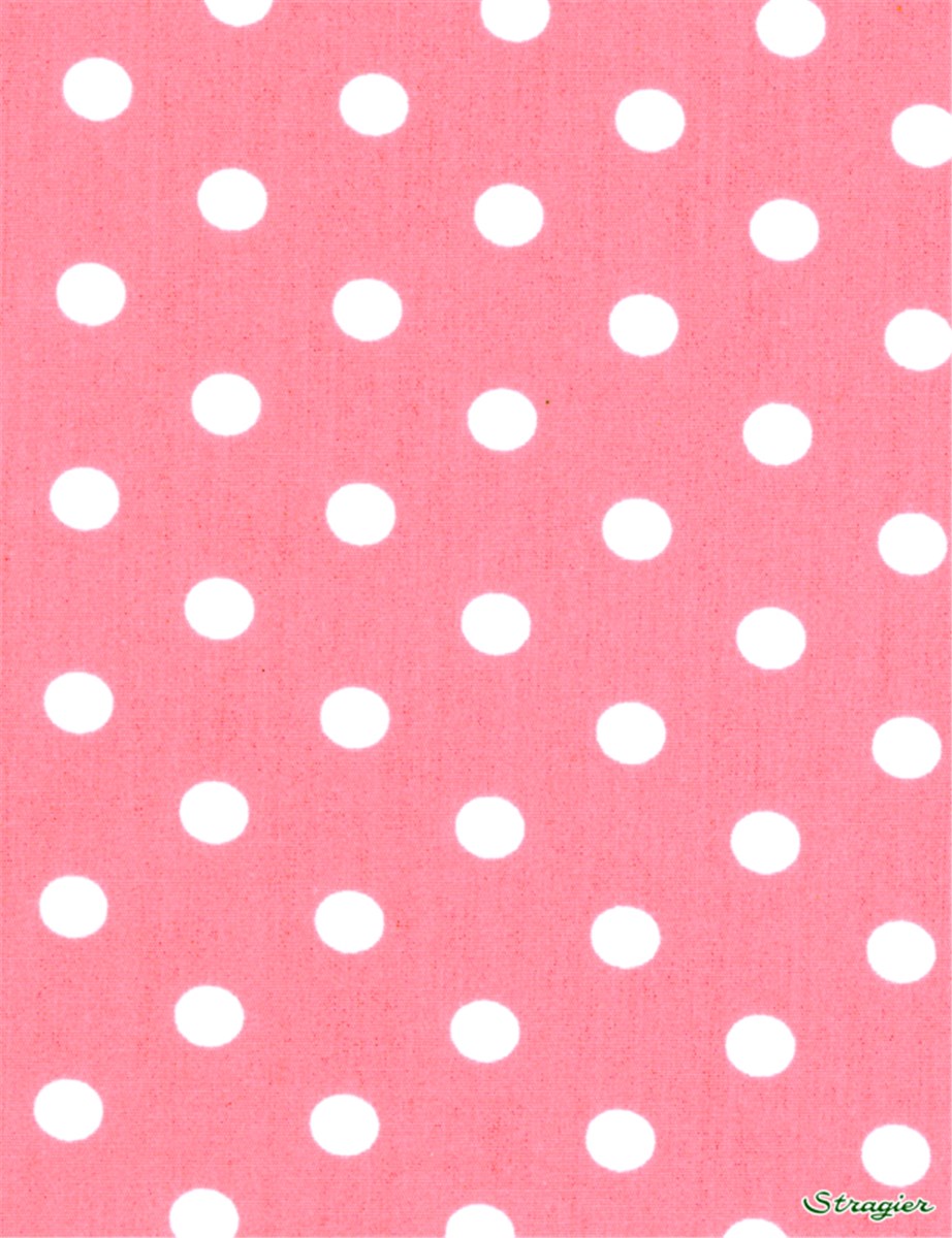 Popeline pur Coton - Pois 7mm - Rose 