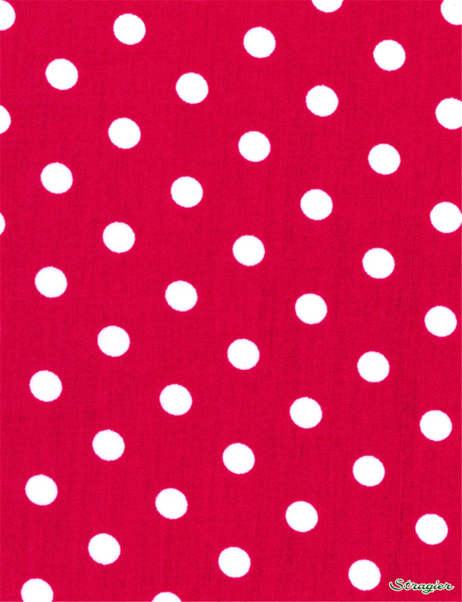 Popeline pur Coton - Pois 7mm - Fuchsia 