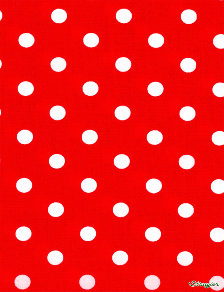 Pure Cotton Poplin - Pois 7mm - Rouge