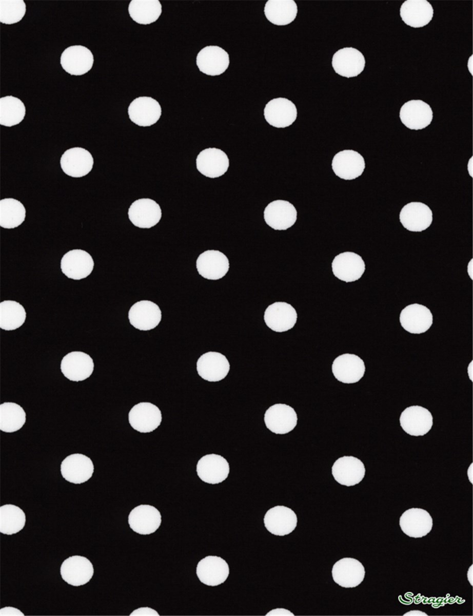 Pure Cotton Poplin - Pois 7mm - Noir