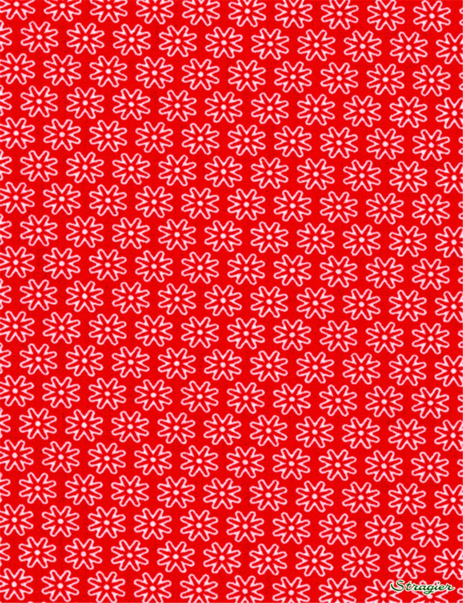 Pure Cotton Poplin - Daisy - Rouge