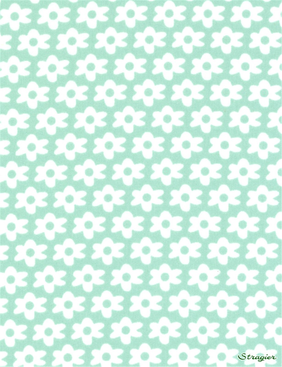 Popeline pur Coton - Mary - Menthe 