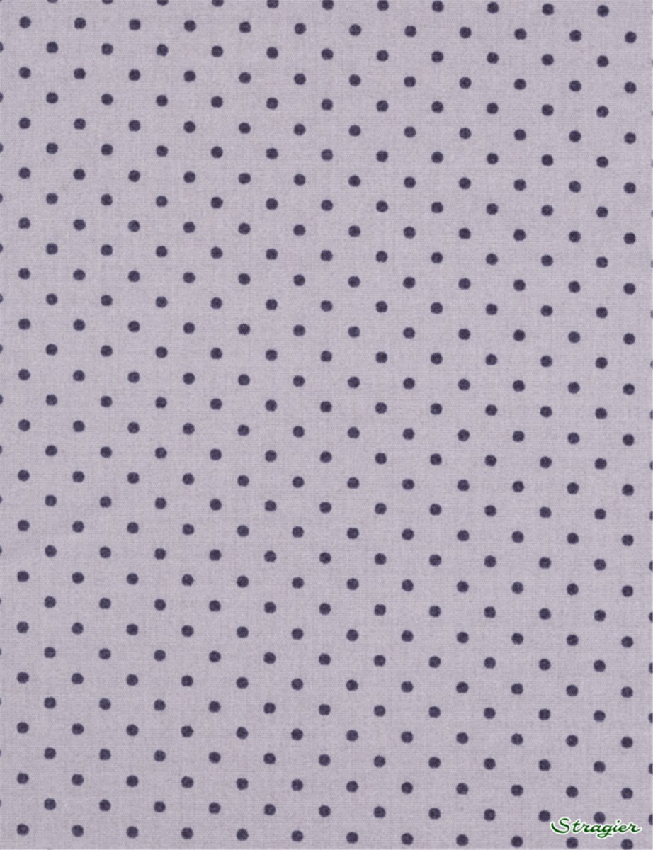 Popeline pur Coton - Pois 1,5mm - Indigo sur Perle 