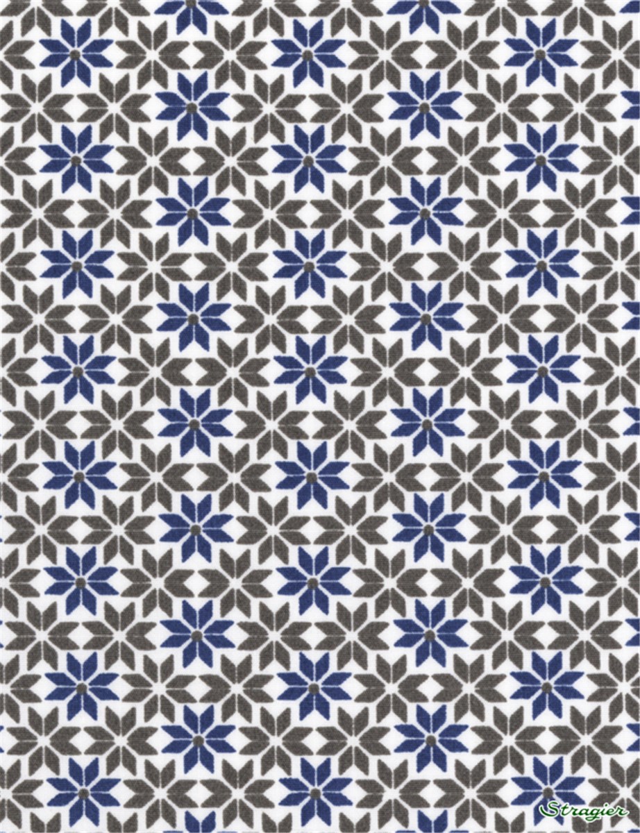 Popeline pur Coton - Mont-Blanc - Outremer 