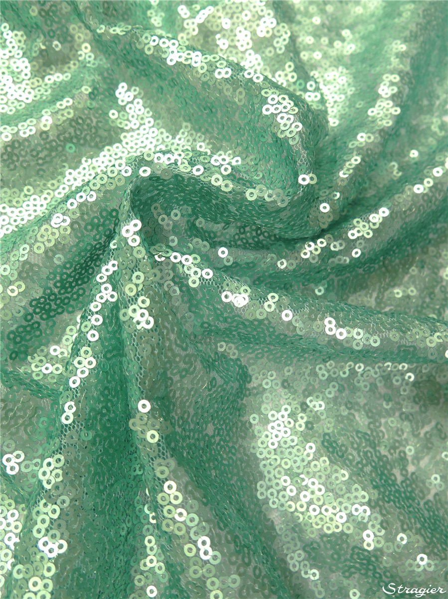 Mini Paillettes brodées - uni - Menthe 